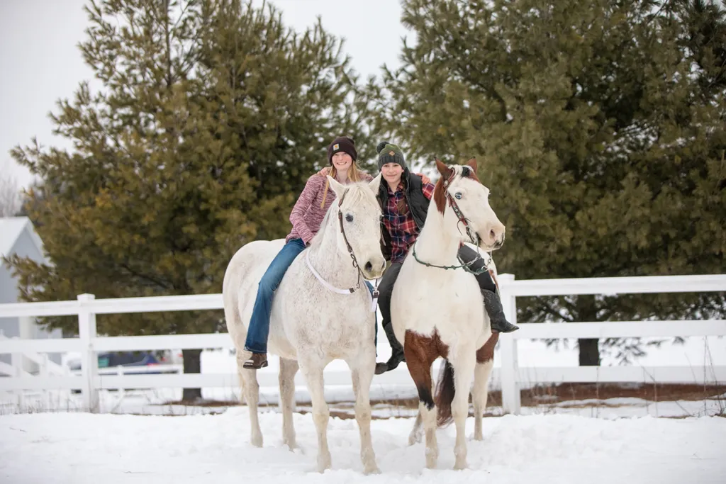 equestrian photography 2 girls and their horses