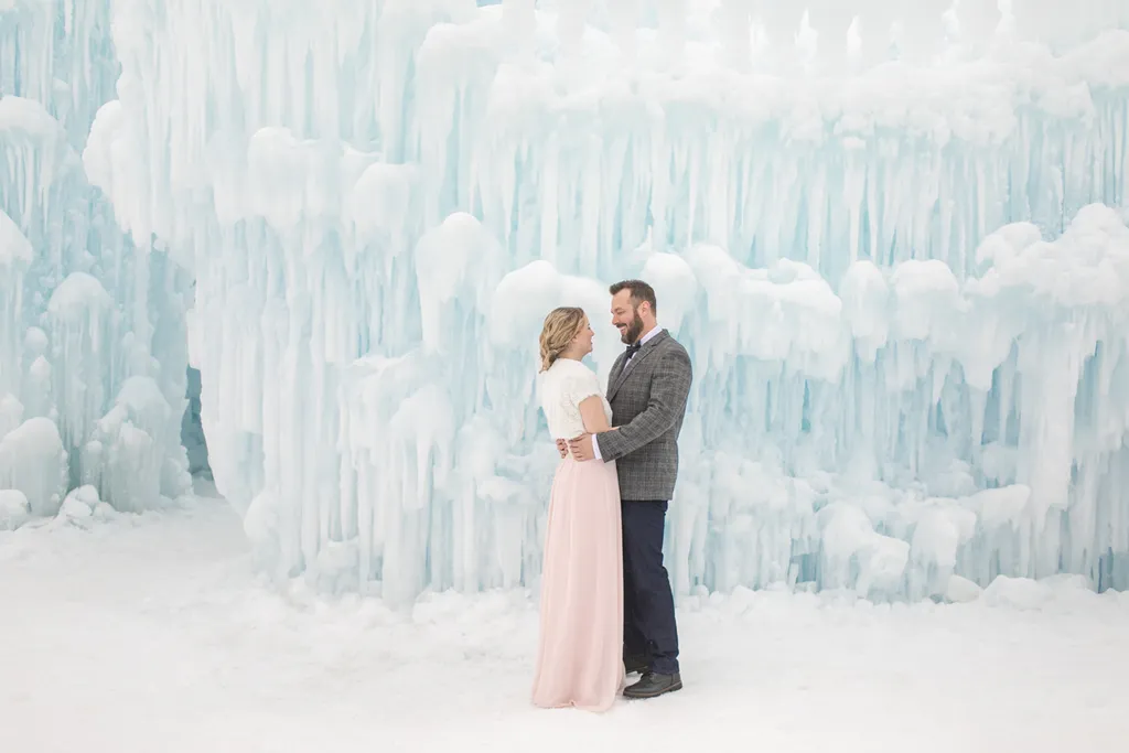 Ice Castle engagement photos: Excelsior MN, photo 13 of 17