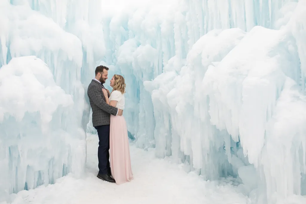 Ice Castle engagement photos: Excelsior MN, photo 7 of 17