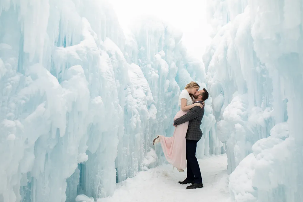 Ice Castle engagement photos: Excelsior MN, photo 9 of 17